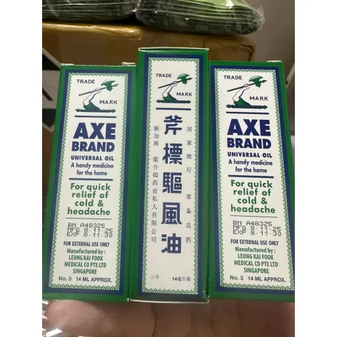 ( AUTH 14ML ) Dầu cây búa Singapore hay Dầu gió trắng Axe Brand Universal Oil