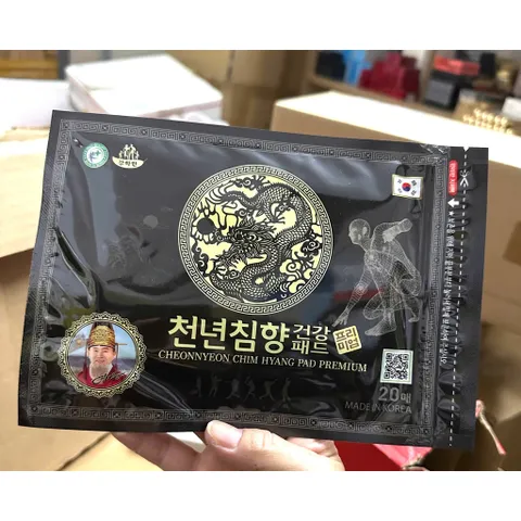 ( AUTH Gói 20 miếng )  CAO DÁN sâm đen giảm ĐAU cơ TRẦM HƯƠNG - AGARWOOD PAIN PATCH