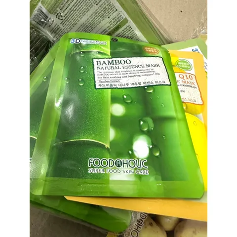 ( AUTH GIÁ 10 MASK ) Mặt Nạ 3D Foodaholic Shape Natural Pulp Mask Hàn Quốc SÉT 10 MASK HSD CUỐI NĂM 2026