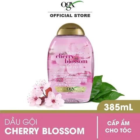 ( AUTH EPX 07/2027 ) Dầu Gội Chiết Xuất Hoa Anh Đào OGX Heavenly Hydration + Cherry Blossom 385ml