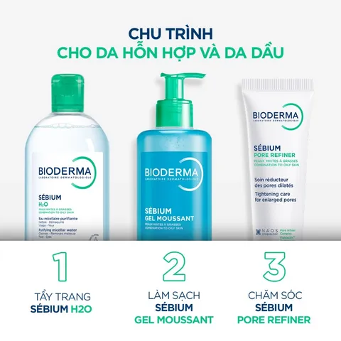Sữa Rửa Mặt Bioderma Sébium Gel Moussant 400ml – Gel Tạo Bọt Làm Sạch Da, Không Xà Phòng, Hỗ Trợ Kiểm Soát Dầu