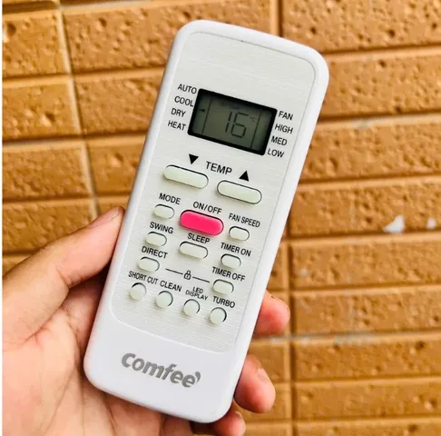 Điều Khiển Remote Comfee 2 Chiều Thay Thế Loại Ngắn – Phím Cao Su Êm, Tín Hiệu IR Xa 10m – Có Pin
