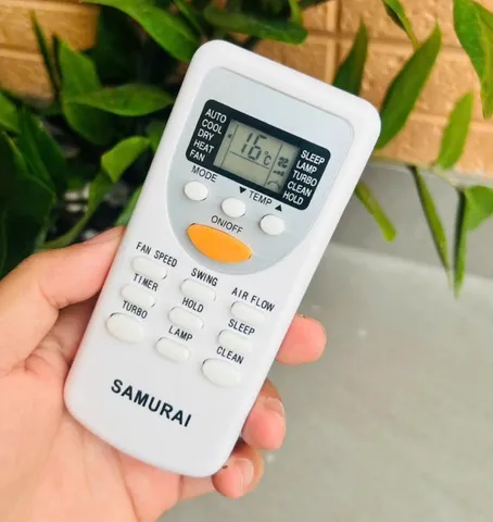 Remote Điều Khiển Thay Thế Máy Lạnh Samurai 2 Chiều Dạng Ngắn Có Pin