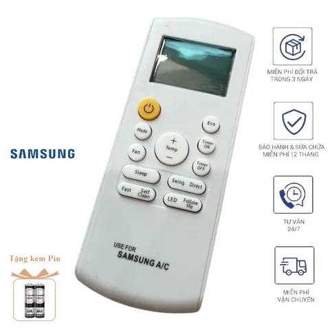 REMOTE Điều khiển thay thế tương thích cho ĐIỀU HOÀ SAMSUNG-7 LOẠI 2 CHIỀU INVERTER