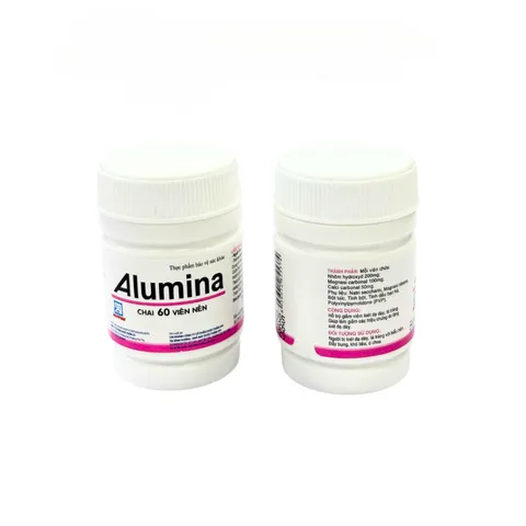 Viên Nhai Alumina Hỗ Trợ Dạ Dày Giảm Axit, Hỗ Trợ Bảo Vệ Niêm Mạc Dạ Dày, chai 60 Viên