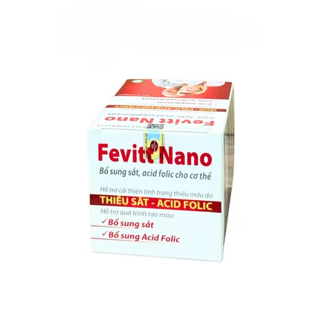 Viên Uống Fevitt Nano Bổ Sung Sắt Acid Folic Hỗ Trợ Quá Trình Tạo Máu Hộp 50 Viên