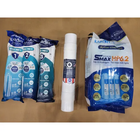 Combo 10 Lõi lọc karofi - 123 Smax Pro V + RO USA + Smax HP 6.2
