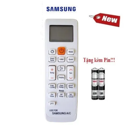 Remote Điều Hòa Samsung Tương Thích 1 Chiều 2 Chiều 9000 12000 18000BTU Điều Khiển Thay Thế Có Pin