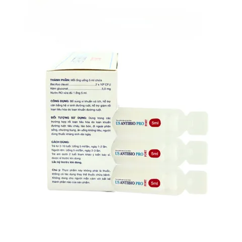 Men vi sinh Usantibio Pro Fort Hỗ Trợ Giảm tiêu chảy, táo bón, Chướng bụng - Hộp 20 ống