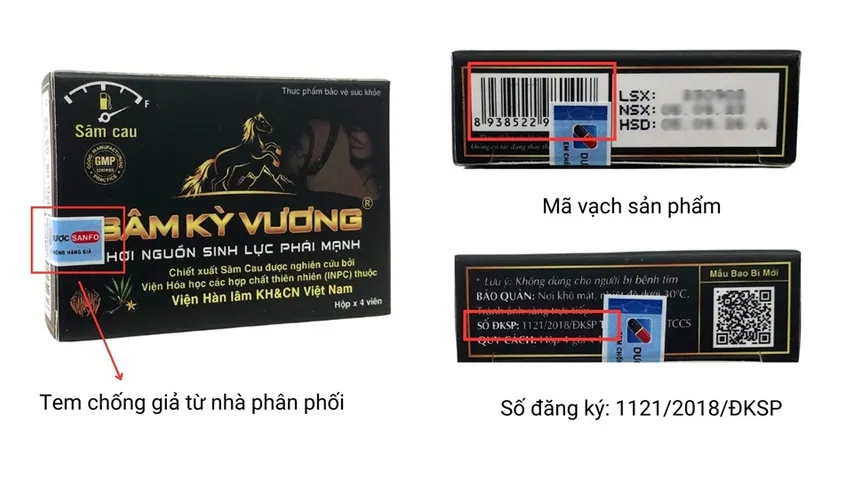 Sâm Kỳ Vương Chính Hãng Hộp 4 Viên