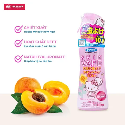 Bình Xịt Chống Muỗi Và Côn Trùng Cắn Cho Trẻ Nhỏ Skin Vape Fumakilla 200ml Nội Địa Nhật Bản - Tiện Dụng, Dễ Sử Dụng