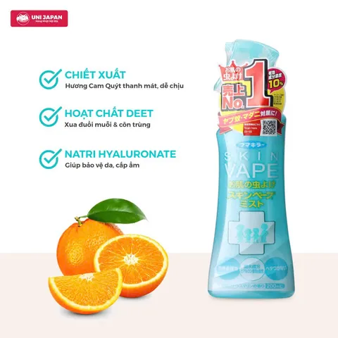 Bình Xịt Chống Muỗi Và Côn Trùng Cắn Cho Trẻ Nhỏ Skin Vape Fumakilla 200ml Nội Địa Nhật Bản - Tiện Dụng, Dễ Sử Dụng