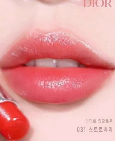 💄 Son Dior Addict Lip Glow 031 Strawberry Chính Hãng, Dưỡng Môi Căng Mọng Tự Nhiên