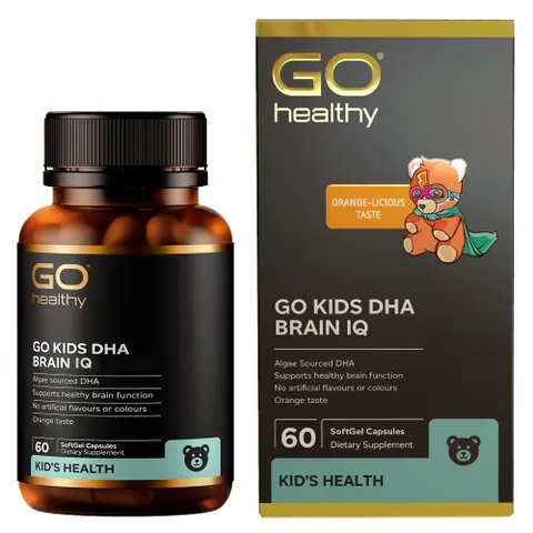 Viên Nhai Bổ Sung DHA Cho Bé New Zealand Go Kids DHA Brain IQ 60 Viên
