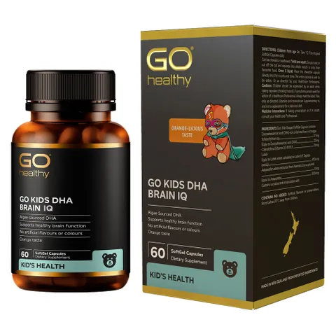 Viên Nhai Bổ Sung DHA Cho Bé New Zealand Go Kids DHA Brain IQ 60 Viên