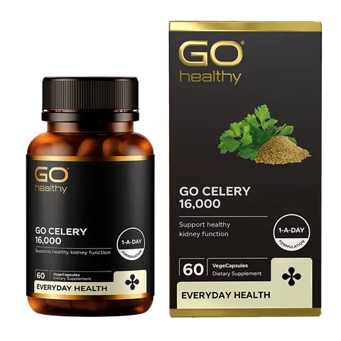 Viên uống giảm đau Gút GO Celery 16000mg - Hỗ trợ giảm acid uric nhập khẩu New Zealand (60 viên)