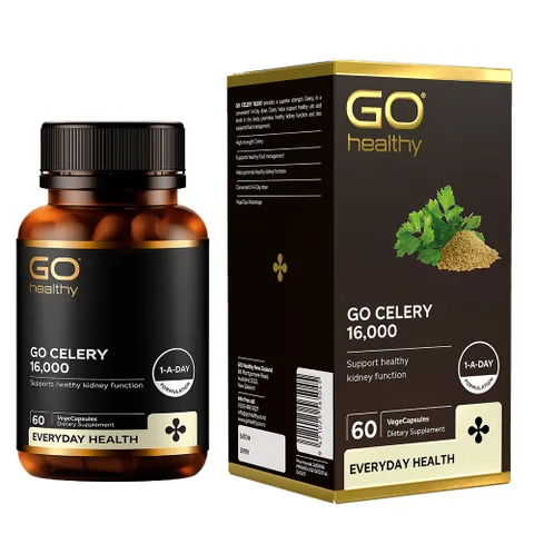 Viên uống giảm đau Gút GO Celery 16000mg - Hỗ trợ giảm acid uric nhập khẩu New Zealand (60 viên)