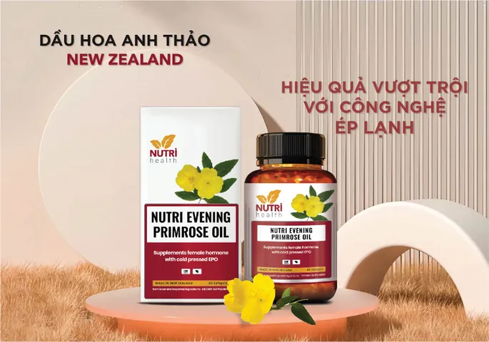 Viên Uống Bổ Sung Nội Tiết Nutri Evening Primrose Oil 60 Viên - Hỗ Trợ Cân Bằng Nội Tiết Tố Phụ Nữ, Dầu Hoa Anh Thảo Nhập Khẩu New Zealand