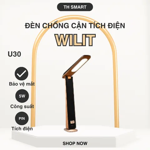 Đèn Học Chống Cận Tích Điện WILIT U30 Mẫu Mới 