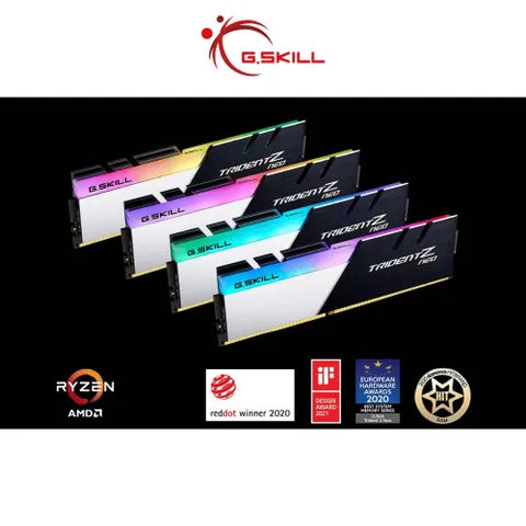 Ram PC G.Skill Trident Z RGB / Neo RGB 32GB (16GBx2) DDR4 Bus 3600MHz - Bảo hành 36 tháng