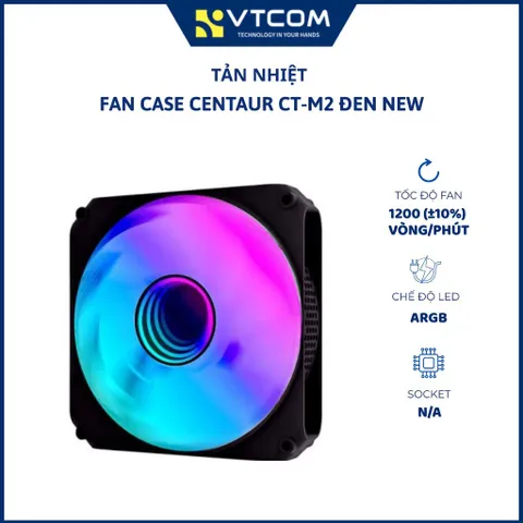 Quạt tản nhiệt fan case Centaur CT-M2 / 8400 ARGB 12cm (120mm) - Hàng mới bảo hành 1 tháng