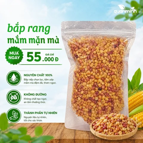 500GR Bắp rang mắm mặn mà CAOFOOD siêu ngon, thấm đậm vị, ăn là ghiền - món ăn siêu ngon phải thử