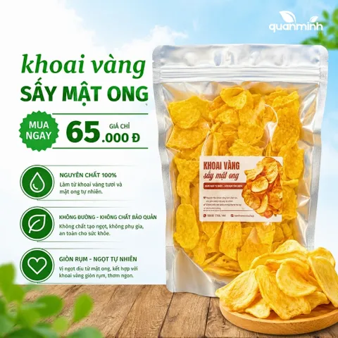 Khoai Sấy Giòn CAOFOOD 500gr - Snack Lành Mạnh Không Đường, Sạch, Nguyên Chất, Perfect Cho Người Ăn Kiêng và Trẻ Em