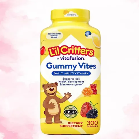 Kẹo gum dẻo L'il Critters by Vitafusion™ Gummy Vites Daily Multivitamin |300 viên| Cải thiện vị giác & Tăng cường sức đề kháng cho trẻ từ 2 tuổi trở lên [SP Chuẩn Mỹ không tem]