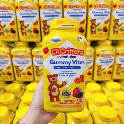 Kẹo gum dẻo L'il Critters by Vitafusion™ Gummy Vites Daily Multivitamin |300 viên| Cải thiện vị giác & Tăng cường sức đề kháng cho trẻ từ 2 tuổi trở lên [SP Chuẩn Mỹ không tem]