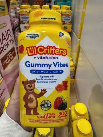 Kẹo gum dẻo L'il Critters by Vitafusion™ Gummy Vites Daily Multivitamin |300 viên| Cải thiện vị giác & Tăng cường sức đề kháng cho trẻ từ 2 tuổi trở lên [SP Chuẩn Mỹ không tem]