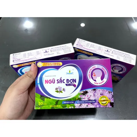 [Hộp 30 viên] NGŨ SẮC ĐƠN Tâm Dược hỗ trợ viêm mũi dị ứng, viêm xoang, thông xoang