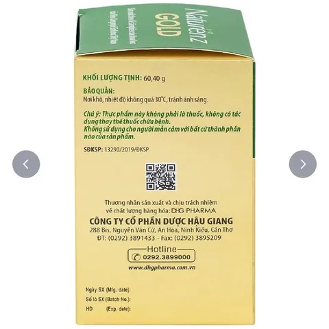 (Chính hãng) HỘP 100 VIÊN UỐNG NATURENZ GOLD DHG PHARMA HỖ TRỢ GIẢM TRIỆU CHỨNG VIÊM GAN, BẢO VỆ GAN HIỆU QUẢ