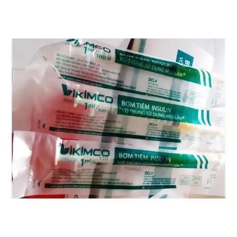 Hộp 100 Cây Bơm Tiêm Insulin U-100 VIKIMCO 1ml Kim 30Gx1/2 Chất Lượng cao
