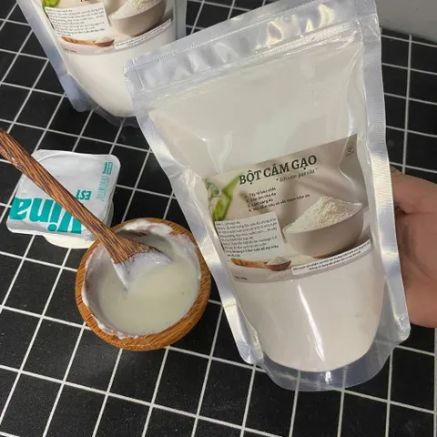 Bột Cám Gạo Làng Xanh Nguyên Chất Cám Gạo Sữa Mịn Dễ Pha Túi 500g Không Chất Bảo Quản Tự Nhiên