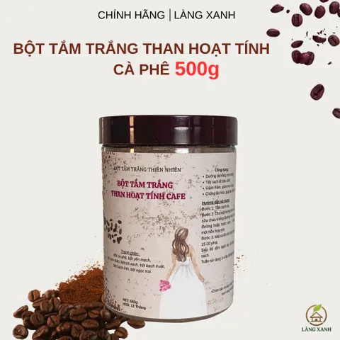 Bột Tắm Trắng Than Hoạt Tính Cafe Nhà Làm Hũ 500g