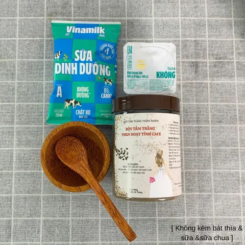 Bột Tắm Trắng Than Hoạt Tính Cafe Nhà Làm Hũ 500g