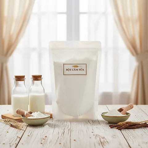 Bột Cám Sữa Nguyên Chất 500g - Mặt Nạ Đắp Mặt và Body Giúp Dưỡng Da Tự Nhiên