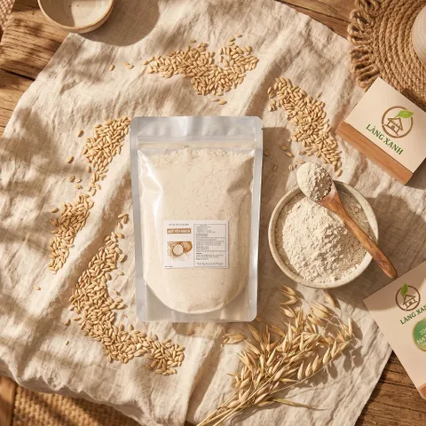 Bột Yến Mạch Thiên Nhiên 1kg - Tẩy Tế Bào Chết, Làm Sạch Da, Dưỡng Da Dịu Nhẹ