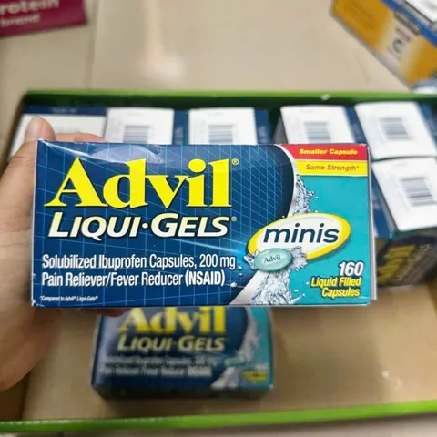 Advil® Liqui•Gels 200 mg |120/240 viên| Giảm đau nhanh/Kháng viêm & Hạ sốt [SP Chuẩn Mỹ không tem]
