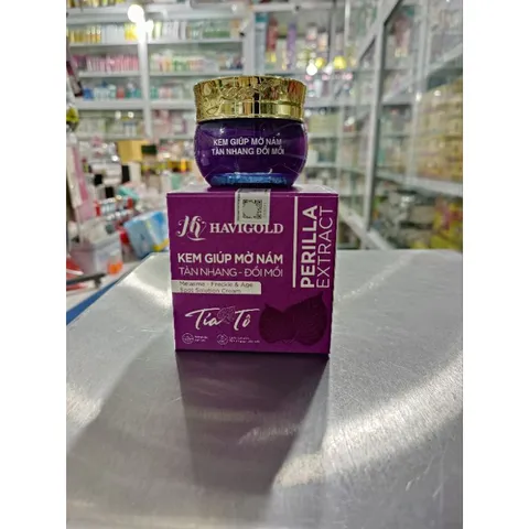 Kem giúp mờ nám tàn nhang đồi mồi tía tô havigold 10g