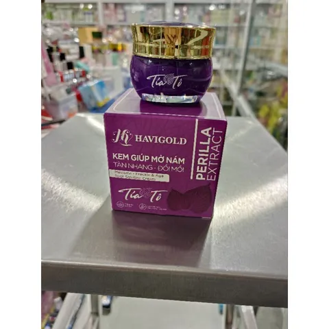 Kem giúp mờ nám tàn nhang đồi mồi tía tô havigold 10g