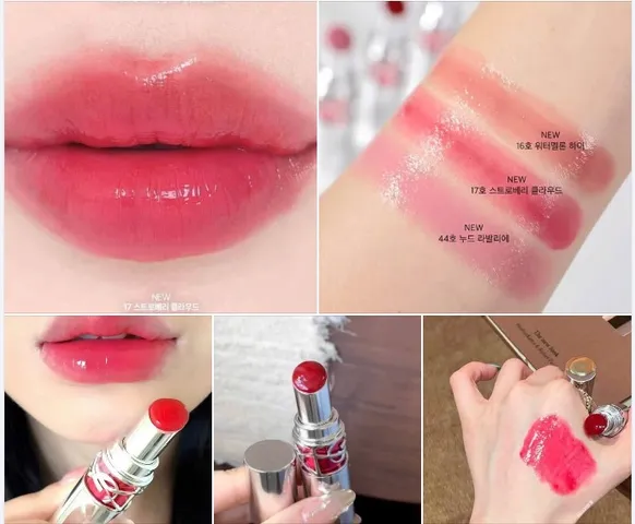 Son YSL Candy Glaze 17 Strawberry Cloud dưỡng môi căng mọng fullbox ?️ Giá tốt bao rẻ