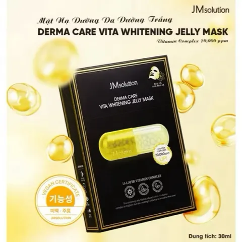 01 Miếng Mặt Nạ JMsolution Derma Care Vita Whitening Jelly Mask 30ml