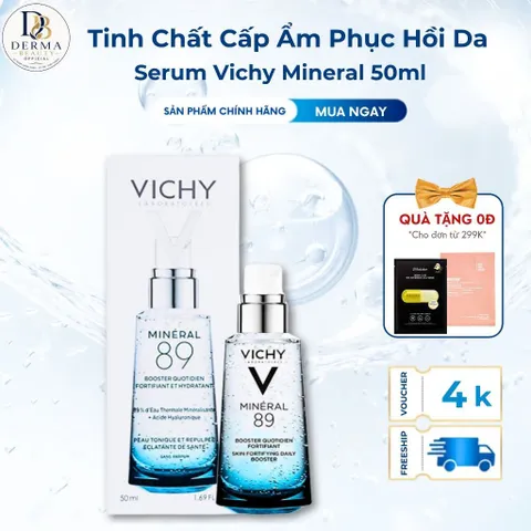 Tinh Chất Cấp Ẩm Phục Hồi Da Vichy Mineral 89 Serum Hyaluronic Acid 50ml Chính Hãng