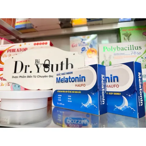 Viên uống GIẤC NGỦ NGON Melatonin HauFO (Hộp 30 viên) Hỗ trợ an thần, giúp dễ ngủ, ngủ ngon giấc. 817348