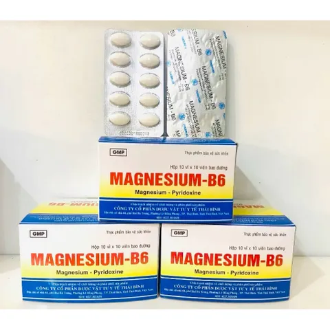 Viên uống Magnesium B6 Thái Bình-Bổ sung Magie và Vitamin B6 giúp giảm căng thẳng, đau thần kinh cơ (Hộp 100 viên)