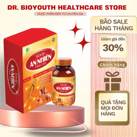 Viên uống Khớp An Nhiên Plus GH – Hỗ trợ giảm viêm khớp, thoái hóa khớp, đau mỏi vai gáy,bôi trơn các khớp
