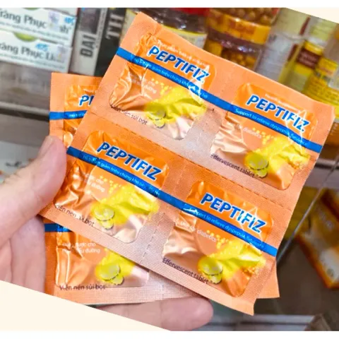Viên sủi tiêu hóa US Pharma Peptifiz giảm đau bao tử dạ dày ợ hơi chua nóng rát, khó tiêu ăn kém (hộp 40 viên)