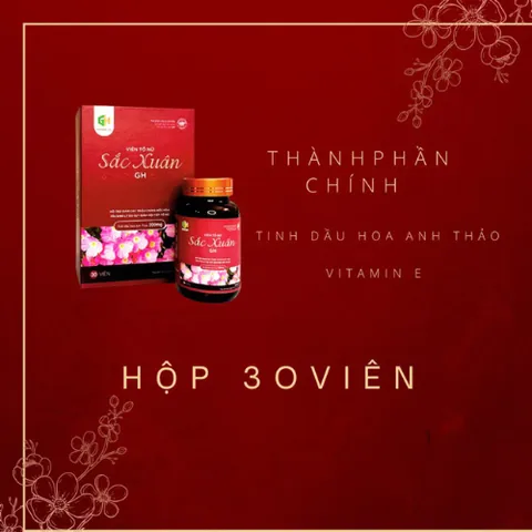 Viên Tố Nữ Sắc Xuân GH Gia Hưng Hỗ Trợ Sức Khỏe Tăng Cường Nội Tiết Tố Nữ Cho Phái Đẹp Hộp 30 Viên