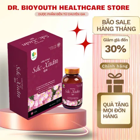 Viên Tố Nữ Sắc Xuân GH Gia Hưng Hỗ Trợ Sức Khỏe Tăng Cường Nội Tiết Tố Nữ Cho Phái Đẹp Hộp 30 Viên